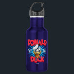 Retro Donald Duck Heritage Graphic Stainless Steel Water Bottle<br><div class="desc">Celebrate a true animation icon with this explosive, high-impact Donald Duck design! Featuring a bold, 3D-style typographic layout and a "starburst" background, this graphic radiates pure energy and classic charm. The vibrant ruby red lettering and electric blue light effects create a dramatic look that honors a legacy of laughter. With...</div>