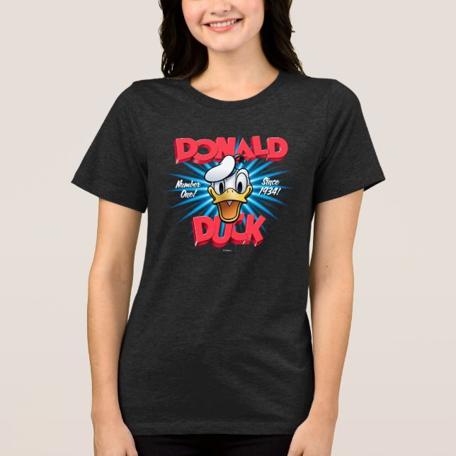 Retro Donald Duck Heritage Graphic Tri-Blend Shirt (Front)