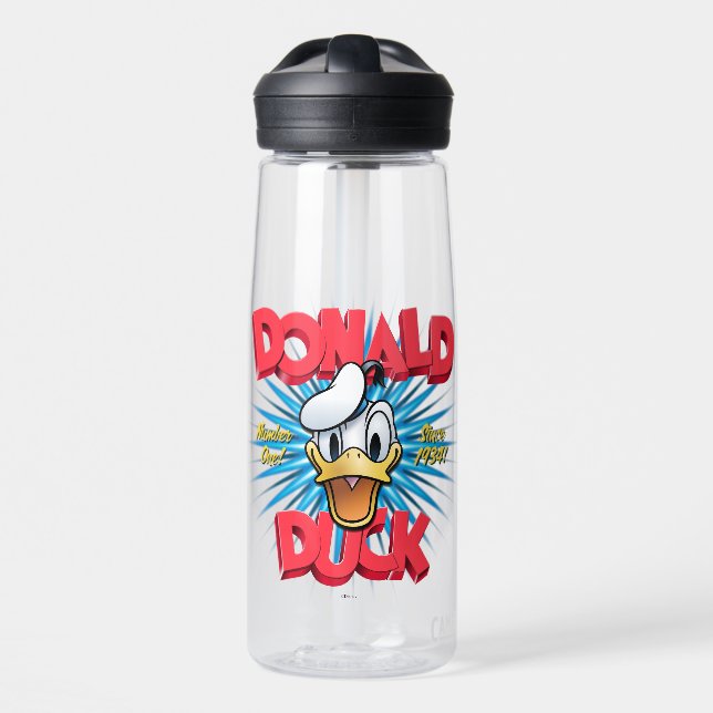 Retro Donald Duck Heritage Graphic Water Bottle (Front)