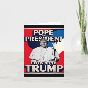 Retro Donald Trump President And Pope Catholic Vat Card