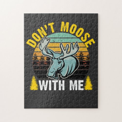 Retro â Dont Moose with Me Jigsaw Puzzle