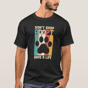Retro Don't Shop Adopt Save A Life Rescue Cat Kit T-Shirt