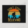 Retro Dont Stop Believing Bigfoot Postcard