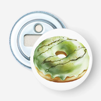 Retro Donut - Green Icing Bottle Opener
