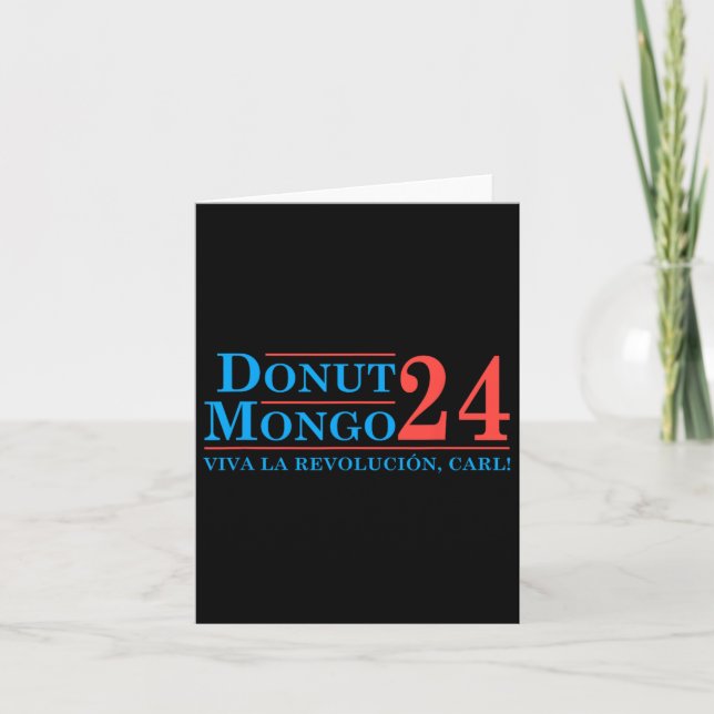 Retro Donut Mongo 2024 Funny Meme  Card (Front)
