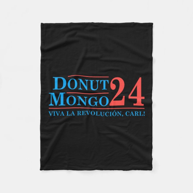 Retro Donut Mongo 2024 Funny Meme  Fleece Blanket (Front)