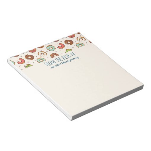 Retro Donut Pattern Cute Colorful Style Notepad | Zazzle