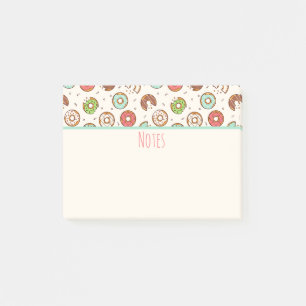 Retro Donut Pattern Cute Colorful Style Post-it Notes