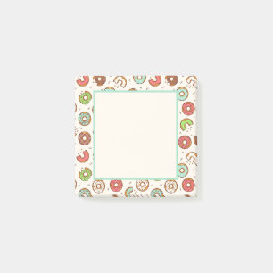 Retro Donut Pattern Cute Colorful Style Post-it Notes
