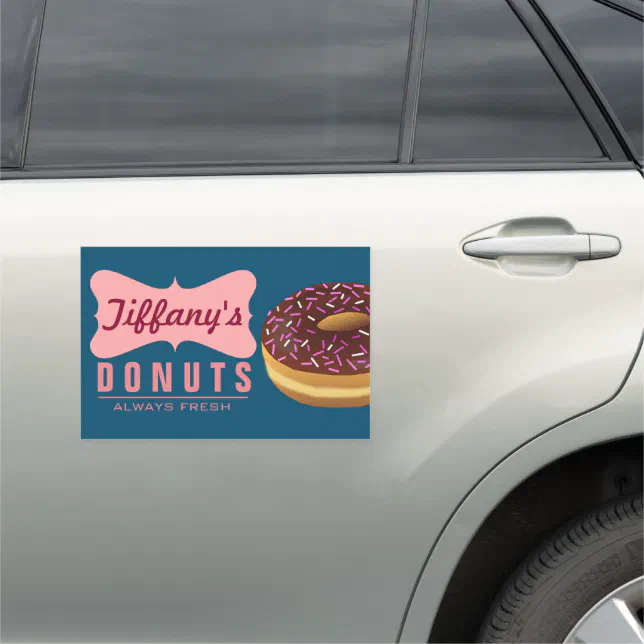 Retro Donut Shop | Donuts Baker | Doughnut Bakery Car Magnet | Zazzle