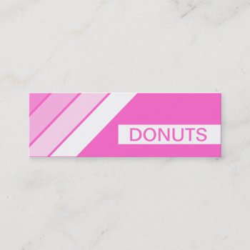 Retro Donuts Mini Business Card by asyrum at Zazzle
