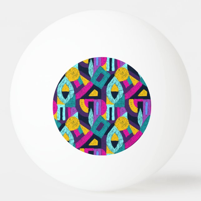 Retro doodles: geometric pop art. ping pong ball (Front)