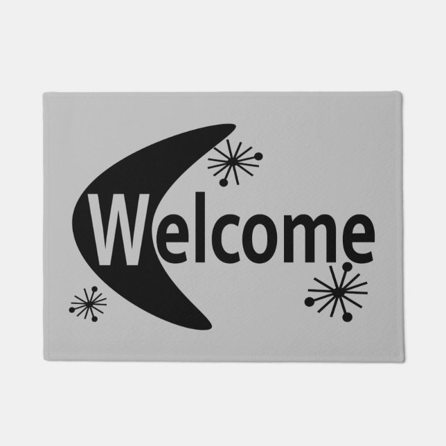 Retro Doormat DIY CUSTOM COLOR Mid-Century Modern  (Front)