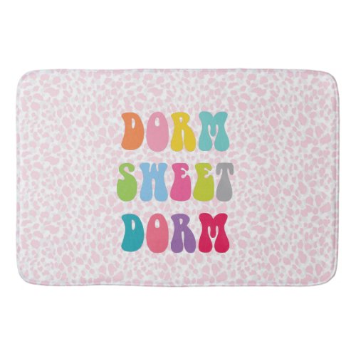 Retro Dorm Sweet Dorm Cheetah Print Bath Mat