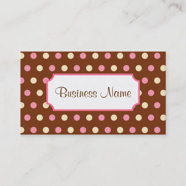 Retro Dot Business Card Zazzle