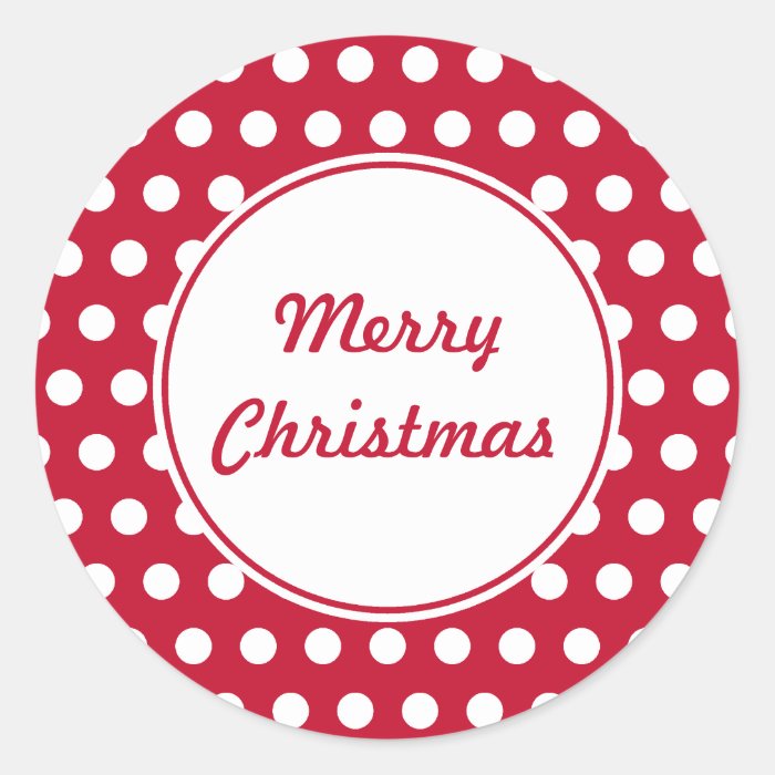 Retro Dot Christmas Stickers