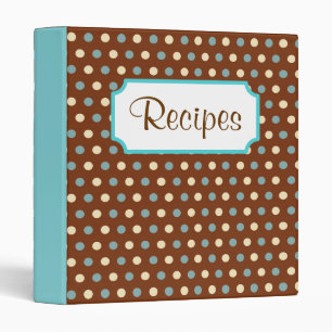 Retro Dot Recipe Binder