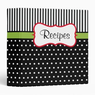 Retro Dot Recipe Binder