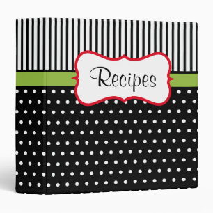 Retro Dot Recipe Binder
