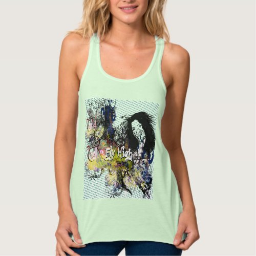Retro Dots Abstract Fly High Tank Top