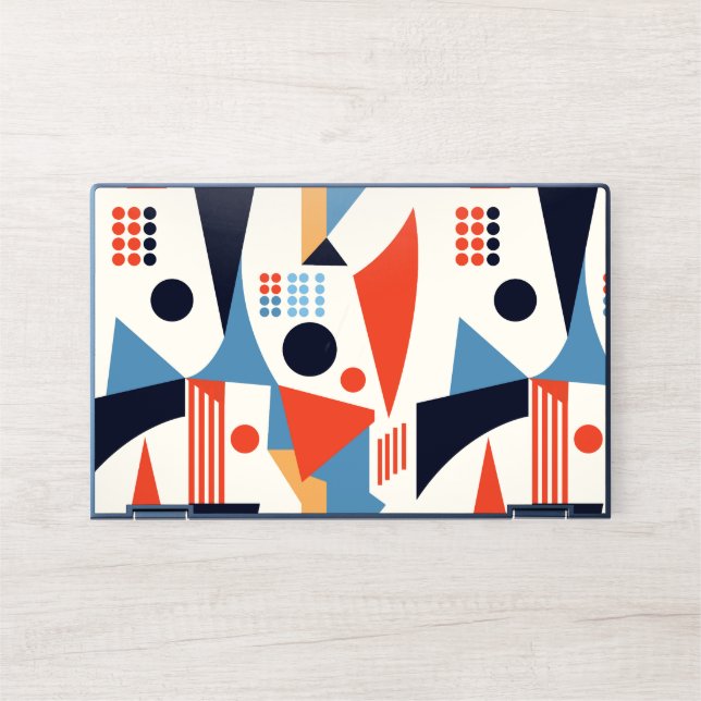 Retro Dots And Dashes  HP Laptop Skin (Front)