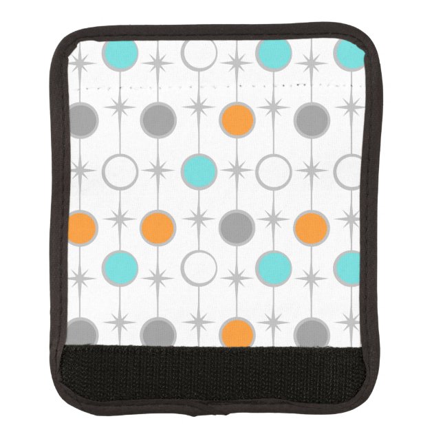 Retro Dots and Starbursts Luggage Handle Wrap (Front)