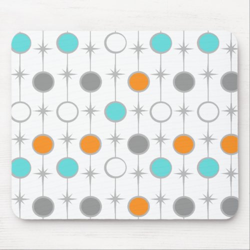 Retro Dots and Starbursts Mousepad