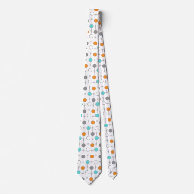 Retro Dots and Starbursts Panel Tie (Front)