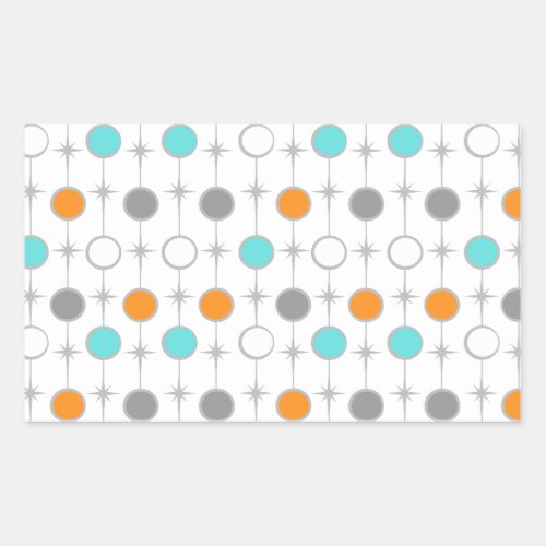 Retro Dots and Starbursts Stickers