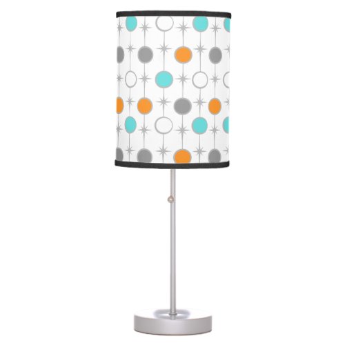 Retro Dots and Starbursts Table Lamp