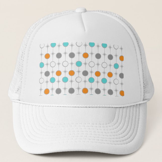 Retro Dots and Starbursts Trucker Hat (Front)