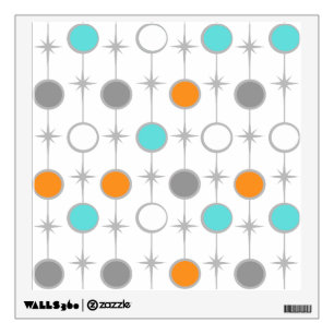 Retro Dots and Starbursts Wall Decal