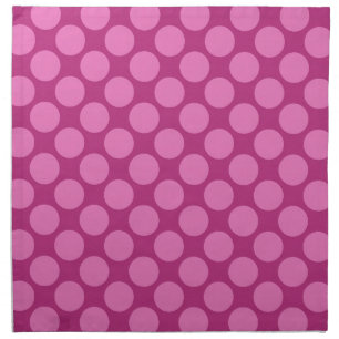 Retro dots - Berry pink Cloth Napkin