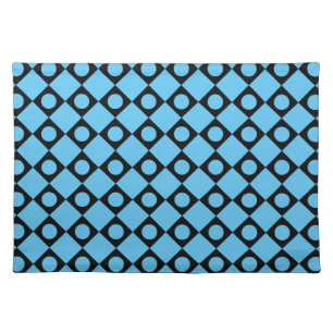 Retro Dots Black Cloth Placemat