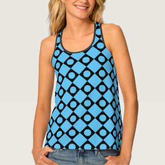 Retro Dots Black Tank Top
