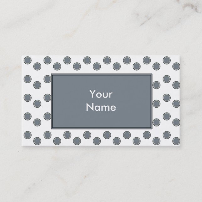 Retro Dots Business Card Template (Front)