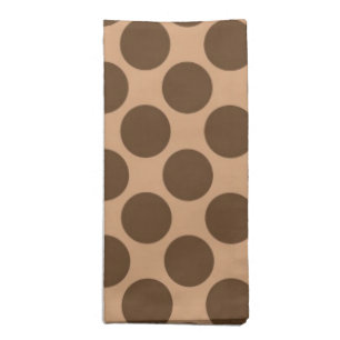 Retro dots - Coffee brown Cloth Napkin