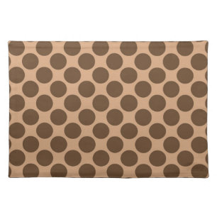 Retro dots - Coffee brown Placemat