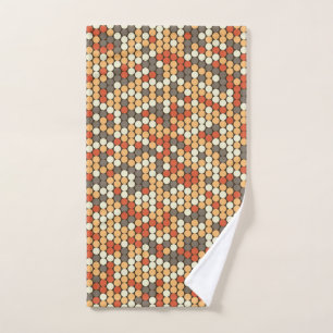 Retro dots hand towel 