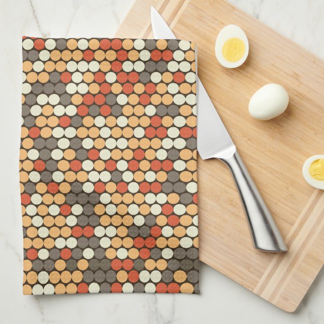 Retro dots kitchen towel (Quarter Fold)