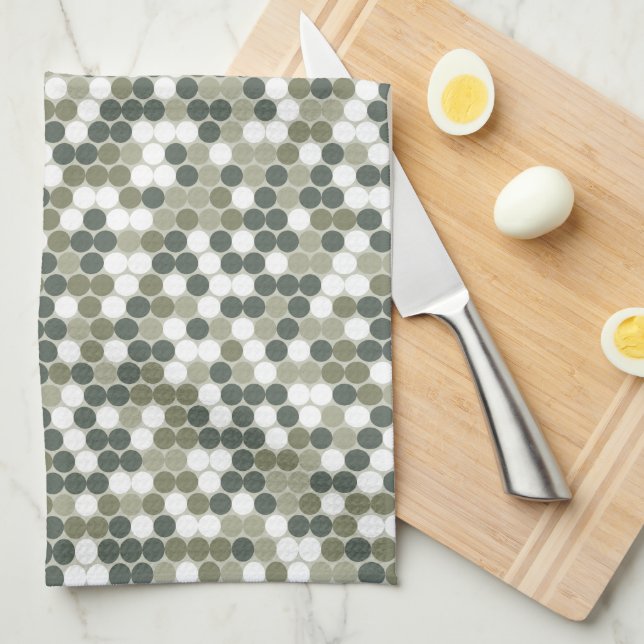 Retro dots kitchen towel (Quarter Fold)