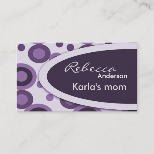 Retro Dots Mommy  Calling Cards Business Cards