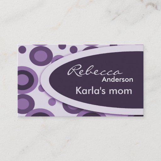 Customizable Retro Dots Mommy  Calling Cards Business Cards