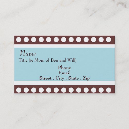 Retro Dots Mommy Card Business Cards