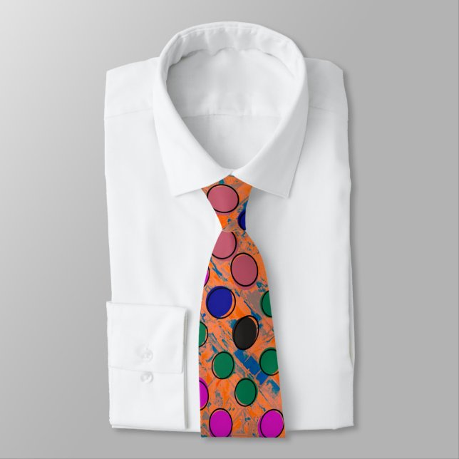 Retro Dots Neck Tie (Tied)
