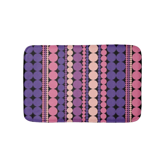 Retro Dots Pattern Bath Mat  (Front)