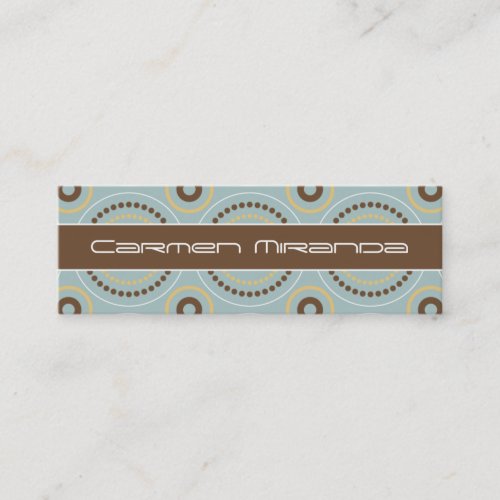 Retro Dots Skinny Card Business Card Templates