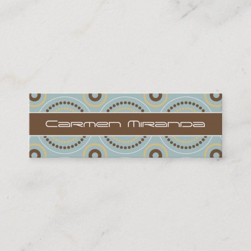 Customizable Retro Dots Skinny Card Business Card Templates