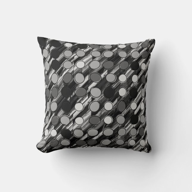 Retro Dots Throw Pillow (Front)