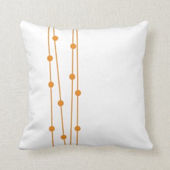 Retro Dots Throw Pillow - Orange by charmingink at Zazzle